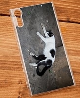 昼寝する猫のスマホケース【ティラキタオリジナルSony Xperia XZケース】の商品写真