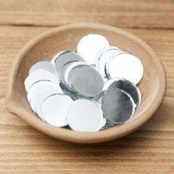 【およそ50枚入り】丸形鏡セット [直径約16mm]