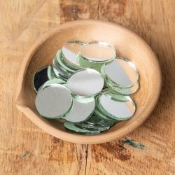 【およそ50枚入り】 丸形鏡セット 【直径約23mm】