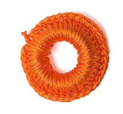 【10個セット】インドの丸鏡カバー 20mm - オレンジ - サブ2