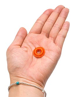 【10個セット】インドの丸鏡カバー 20mm - オレンジ - サブ4