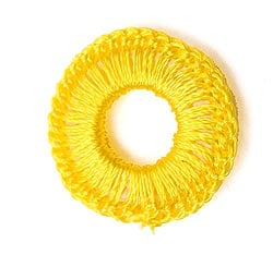 【10個セット】インドの丸鏡カバー 【20mm 黄色】 - サブ3