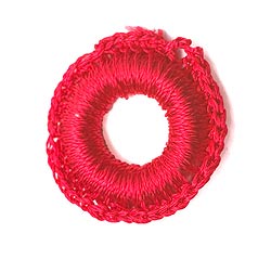 【10個セット】インドの丸鏡カバー 20mm - 赤 - サブ2