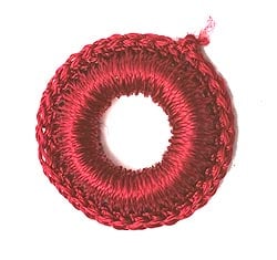 【10個セット】インドの丸鏡カバー 20mm - ボルドー - サブ2