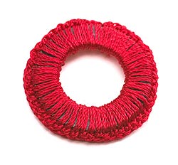 【10個セット】インドの丸鏡カバー 25mm - 赤 - サブ3