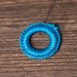 【10個セット】インドの丸鏡カバー 25mm - 水色 - サブ3