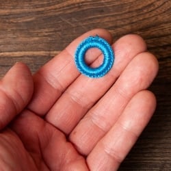 【10個セット】インドの丸鏡カバー 25mm - 水色 - サブ5