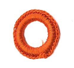 【10個セット】インドの丸鏡カバー 25mm - オレンジ - サブ2