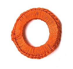 【10個セット】インドの丸鏡カバー 25mm - オレンジ - サブ3