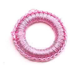 【10個セット】インドの丸鏡カバー 25mm - ピンク - サブ2