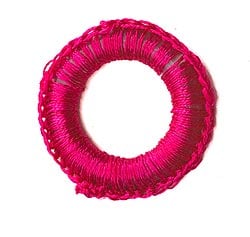 【10個セット】インドの丸鏡カバー 25mm - ワイン - サブ2