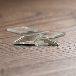 【およそ50枚入り】ひし形鏡セット　たてよこ　約27mmx17mm - サブ3