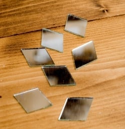 【およそ50枚入り】ひし形鏡セット　たてよこ　約23mmx15mm - サブ3