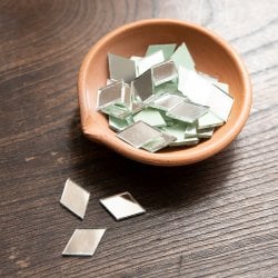 【およそ50枚入り】ひし形鏡セット たてよこ 約23mmx15mm