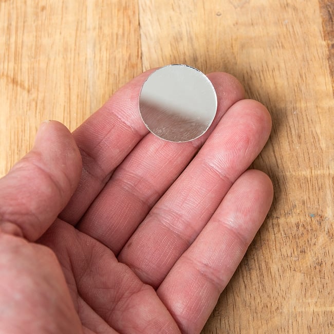 丸型鏡セット【21.5mm】 2 - 手に取るとこれくらいの大きさです。
