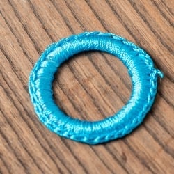 【10個セット】インドの丸鏡カバー 内径23mm外径33mm - 水色 - サブ2