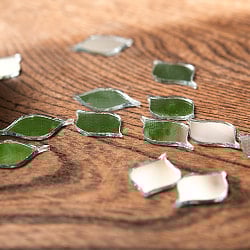 【およそ120枚入】リーフ型鏡セット 約15mm×約20mm - サブ3