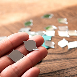 【およそ120枚入】リーフ型鏡セット 約15mm×約20mm - サブ4