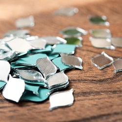 【およそ120枚入】リーフ型鏡セット 約15mm×約20mm - サブ5