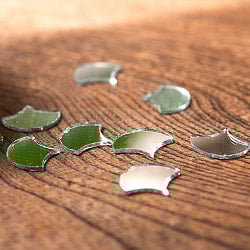 【およそ120枚入】扇型鏡セット 約15mm×約17mm - サブ3