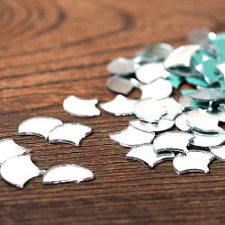 【およそ120枚入】扇型鏡セット 約15mm×約17mm - サブ5