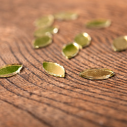 【およそ270枚入】オーバル型ゴールド鏡セット 約7mm×約15mm - サブ3