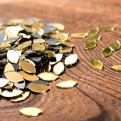 【およそ270枚入】オーバル型ゴールド鏡セット 約7mm×約15mm - サブ5