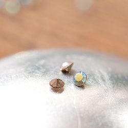 ダイヤカットのグラスビーズ [約3mmオーロラ-50g] - サブ5