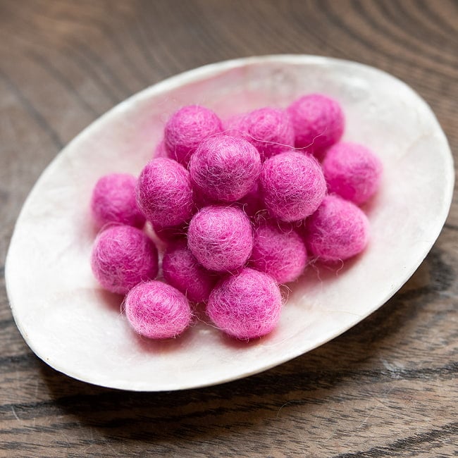 手作りのぬくもりがあたたかい ウールのフェルトボール10mmの選択用写真