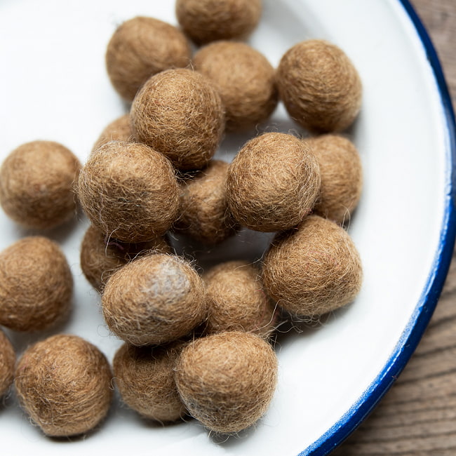 手作りのぬくもりがあたたかい ウールのフェルトボール20mmの選択用写真