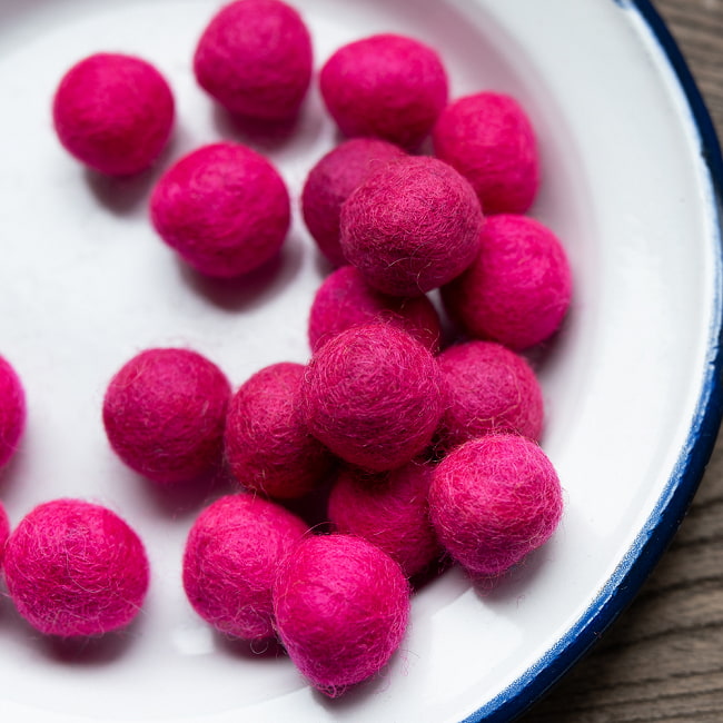 手作りのぬくもりがあたたかい ウールのフェルトボール20mmの選択用写真