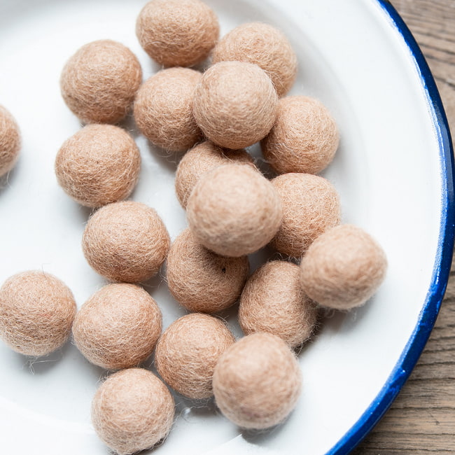 手作りのぬくもりがあたたかい ウールのフェルトボール20mmの選択用写真