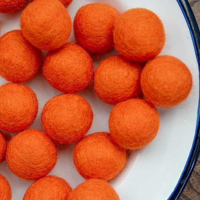 手作りのぬくもりがあたたかい ウールのフェルトボール25mmの選択用写真