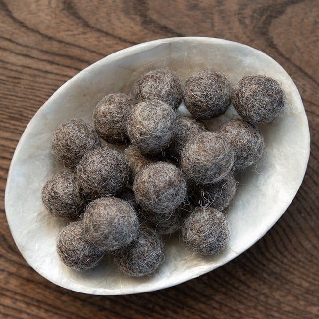 手作りのぬくもりがあたたかい ウールのフェルトボール15mmの選択用写真