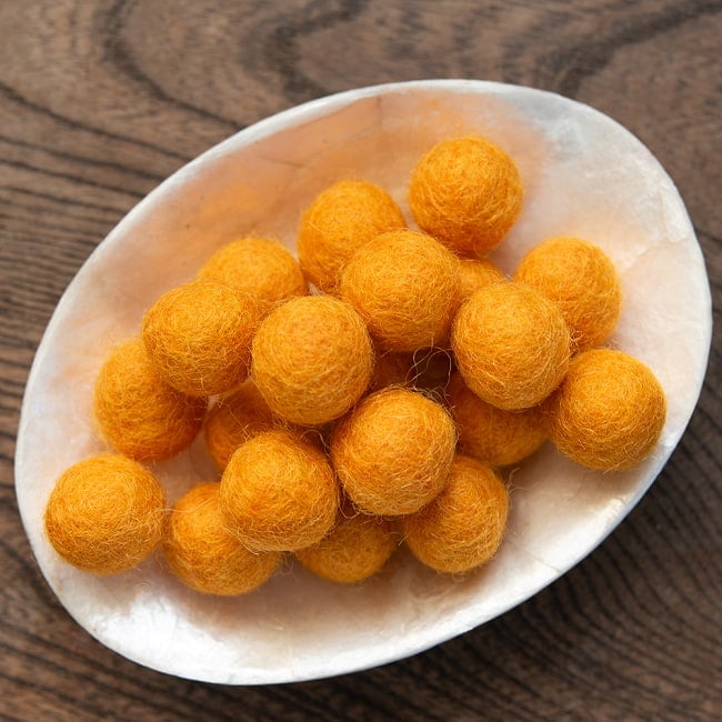 手作りのぬくもりがあたたかい ウールのフェルトボール15mmの選択用写真