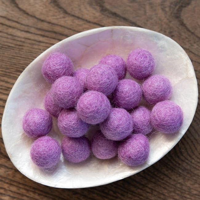 手作りのぬくもりがあたたかい ウールのフェルトボール15mmの選択用写真