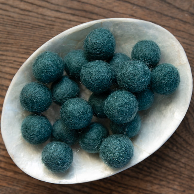 手作りのぬくもりがあたたかい ウールのフェルトボール15mmの選択用写真
