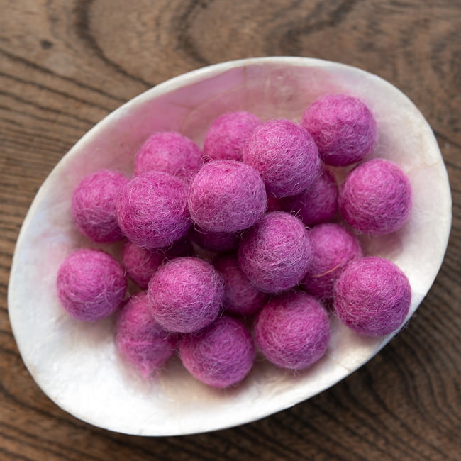 手作りのぬくもりがあたたかい ウールのフェルトボール15mmの選択用写真