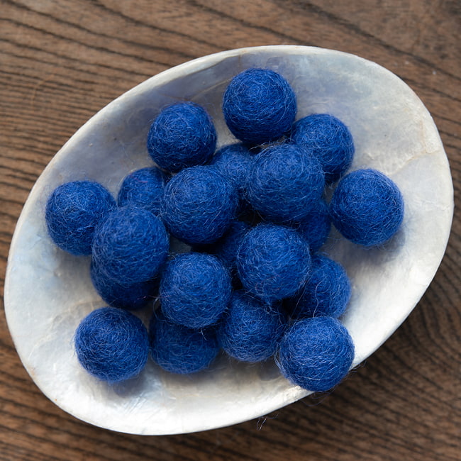 手作りのぬくもりがあたたかい ウールのフェルトボール15mmの選択用写真
