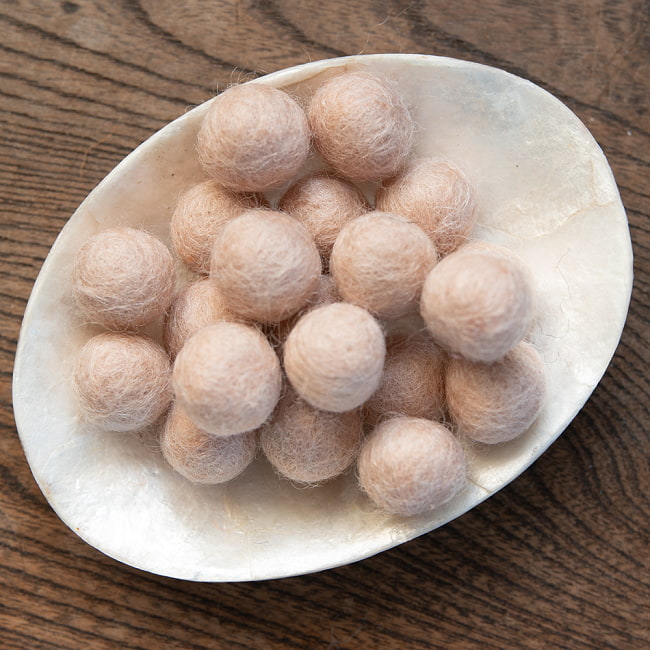 手作りのぬくもりがあたたかい ウールのフェルトボール15mmの選択用写真