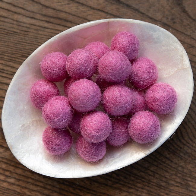 手作りのぬくもりがあたたかい ウールのフェルトボール15mmの選択用写真