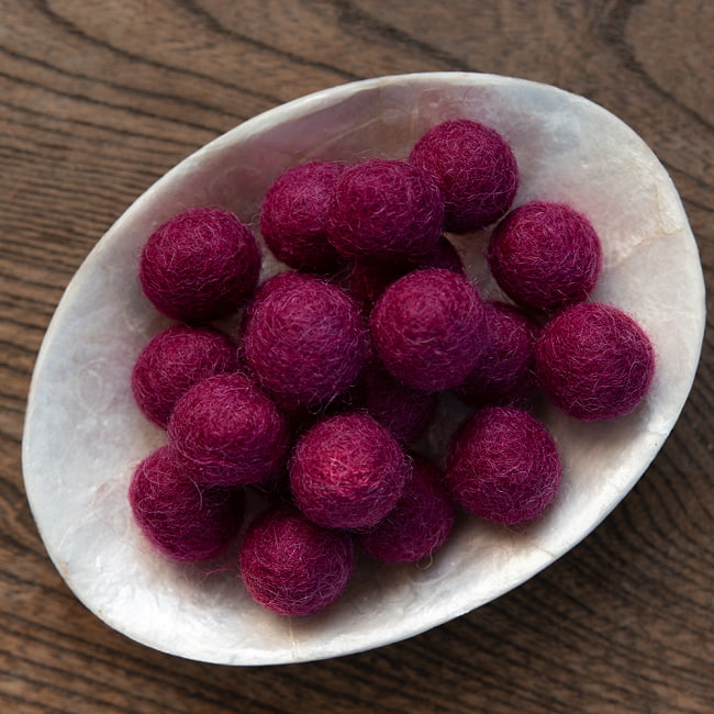 手作りのぬくもりがあたたかい ウールのフェルトボール15mmの選択用写真
