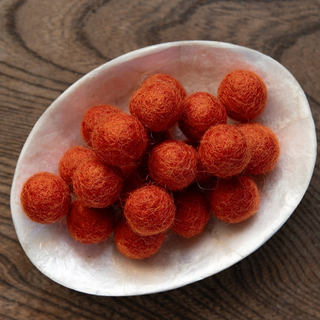 手作りのぬくもりがあたたかい ウールのフェルトボール15mmの選択用写真