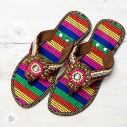 インドビーズのビーチサンダルの商品写真