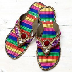 インドビーズのビーチサンダルの商品写真