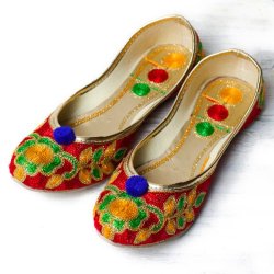 ゴージャス刺繍のマハラニフラットシューズの商品写真