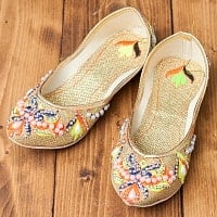 ゴージャス刺繍のマハラニフラットシューズの商品写真