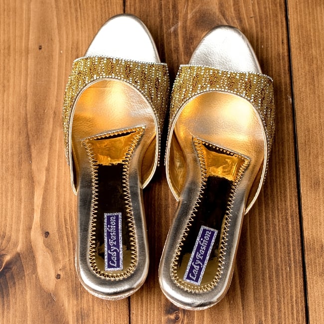 ゴージャスラインストーンのウェッジソールサンダル 6 - 上からの写真です