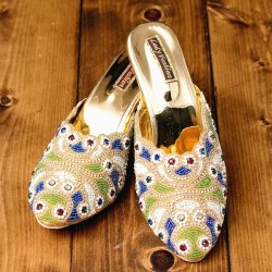 ビジューとラインストーンのマハラニミュールの商品写真