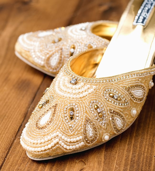 ビジューとラインストーンのマハラニミュール 2 - 拡大写真です